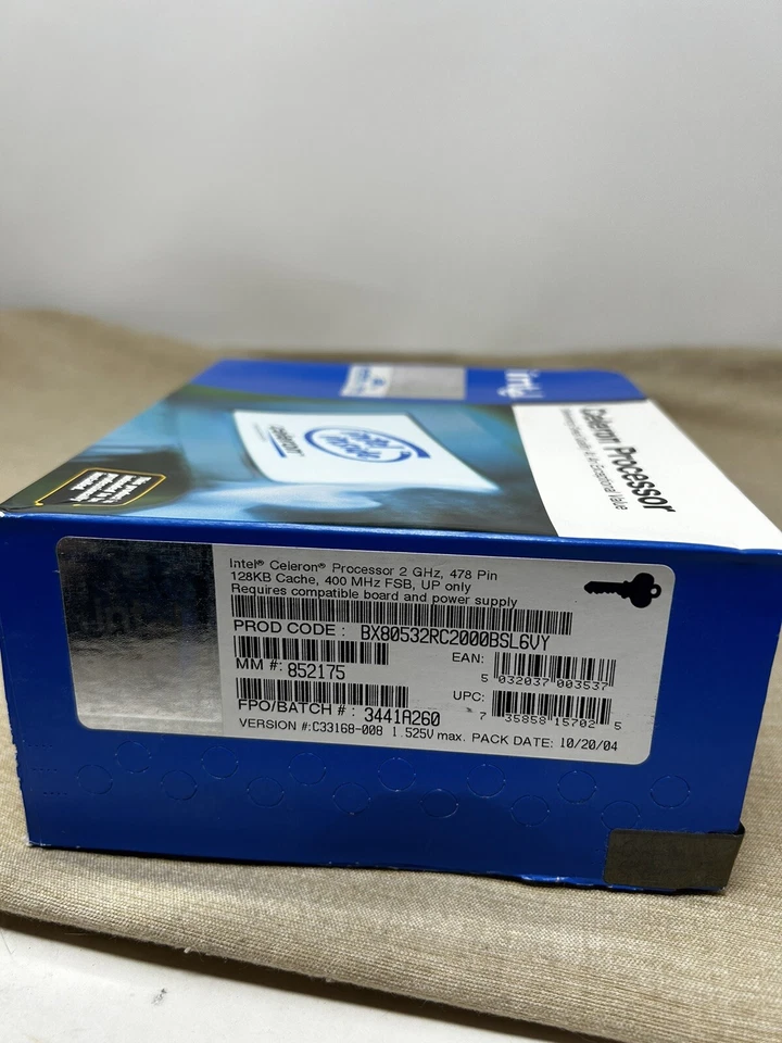 BX80532RC1800B - Intel Celeron 1.8AGHz 400MHz FSB 128KB L2 Cache Socket 478 NEW - Image 3 of 3