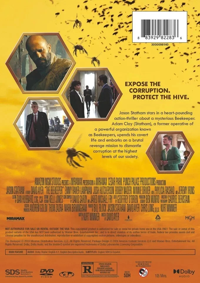 THE BEEKEEPER new DVD sealed box Quick Dispatch - Image 2 of 2