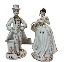 Lefton handpainted figurines, Bride Groom Rare Vintage