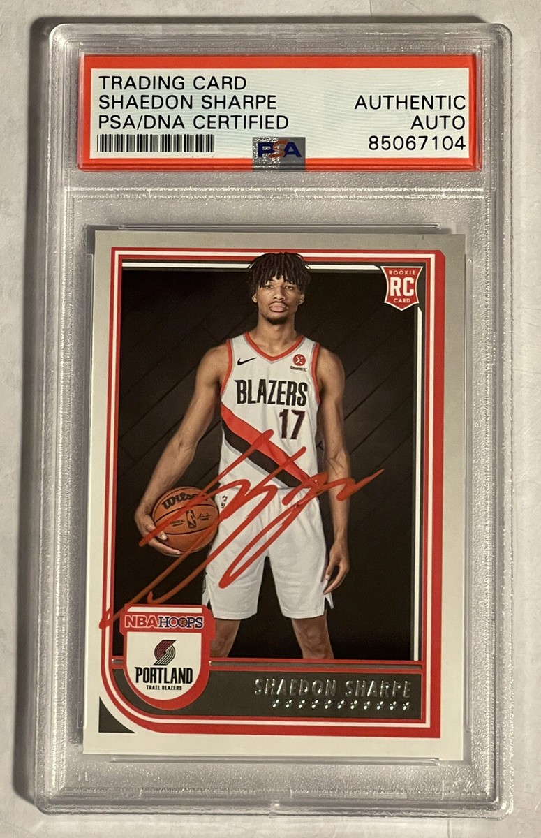 Shaedon Sharpe 2022-23 Panini Hoops RC #237 Signed Card PSA DNA 