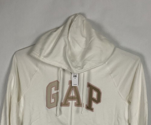 Gap Women's Logo Hoodie Sweatshirt White Embroidered Size XL New - Picture 2 of 9