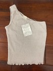 Womens Altered State one sholder creme top