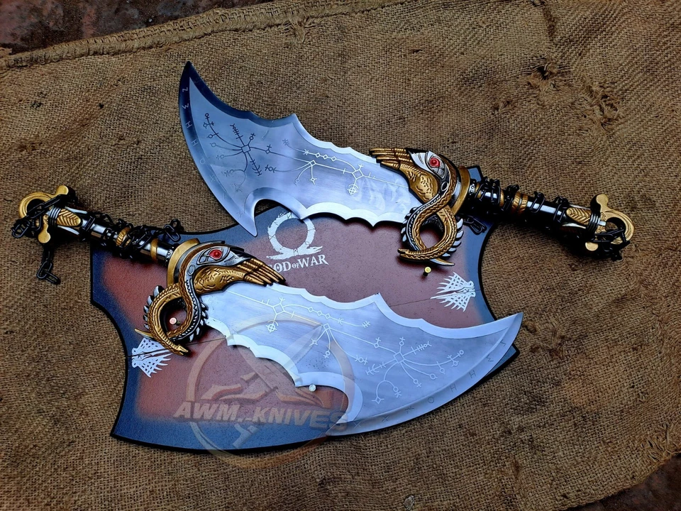 Blades of Chaos Sword Twin Blades God of War Kratos Cosplay Presente Pronto para Batalha Bf - Imagem 2 de 4