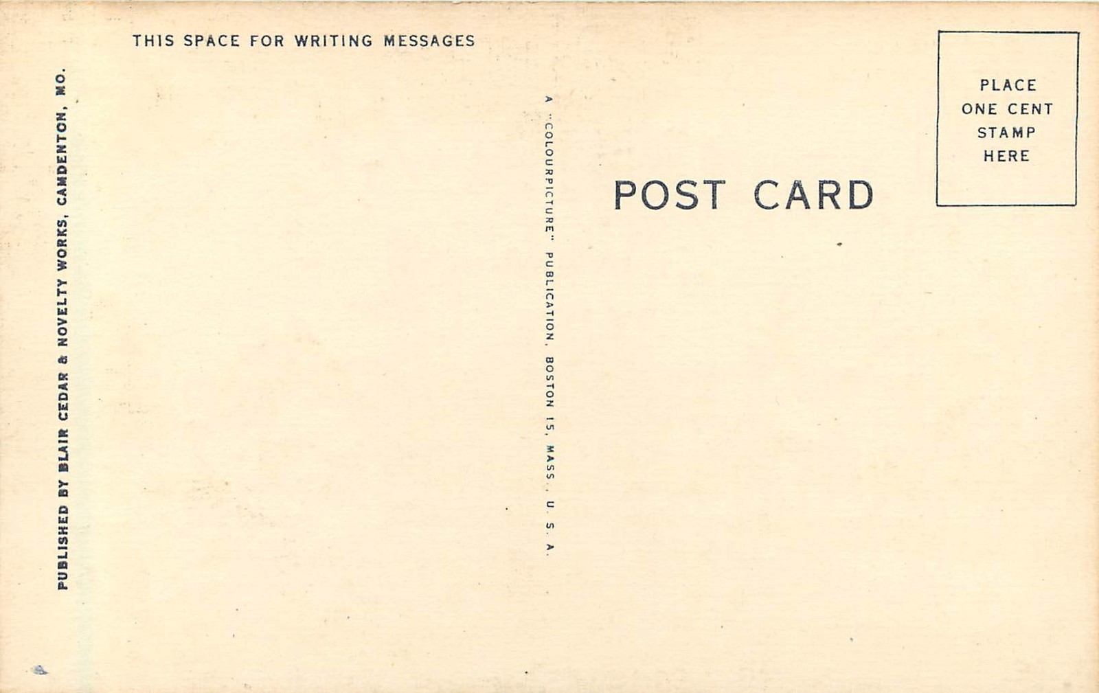 Linen Postcard; School of the Osage, Lake Ozark, Point Lookout, MO