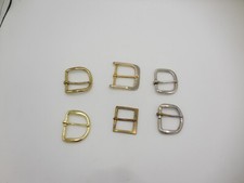 6 Vintage Metal Belt Buckles