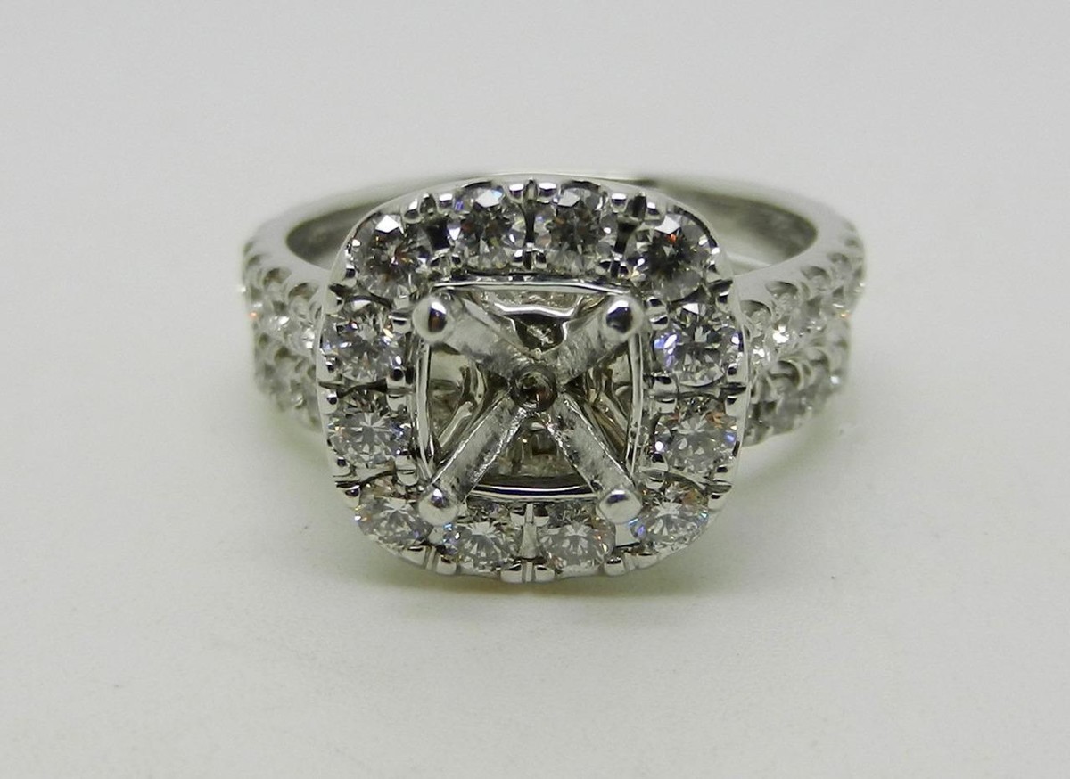 NEIL LANE 14K WHITE GOLD CARATS DIAMOND BRIDAL SET SEMI-MOUNT