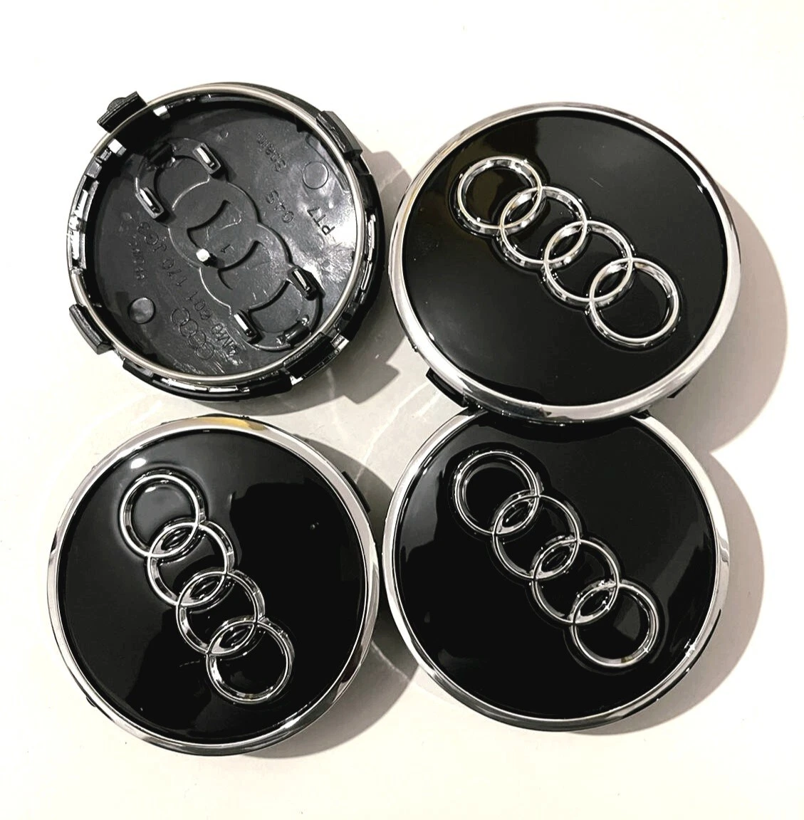 AUDI SET OF 4 A3 A4 A6 A8 TT 4X NEW ALLOY WHEEL CENTRE HUB CAPS