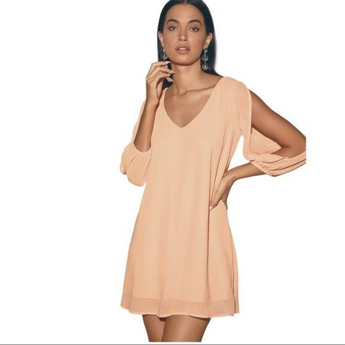 Lulus Shifting Dears Long Sleeve Dress 