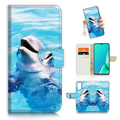 ( For Oppo Reno 8 Pro 5G ) Wallet Flip Case Cover AJ23898 Dolphin
