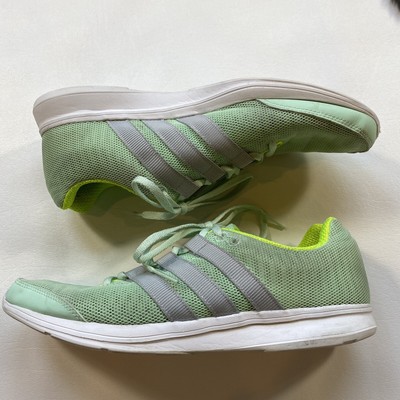 white adidas with grey stripes