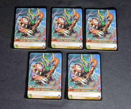 Lot of (5) World of Warcraft WoW TCG Broll Bearmantle Gladiators - Ally Epic - Picture 1 of 2