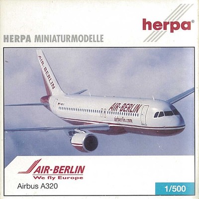 Airbus A320 Air Berlin D-ABDA Herpa 509114 1:500