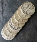 Lot of Eight 50c Walking Liberty Silver Half Dollars
