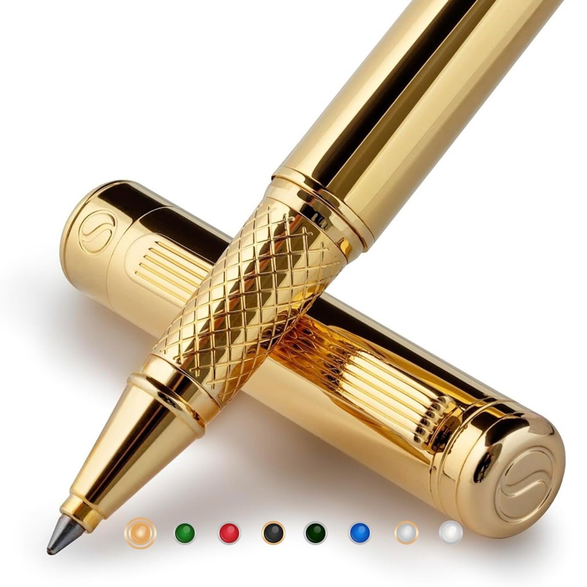 Scriveiner Gold Rollerball Pen - Stunning Luxury 1 Count (Pack of