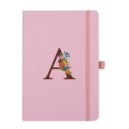 Pink Notebook for Women 5.7X8.35 Journal Notebook with Letter Dual-Sided A