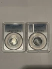 LOT OF (2) 1998-S Washington & 1999 Connecticut Quarters Silver PR69 DCAM PCGS