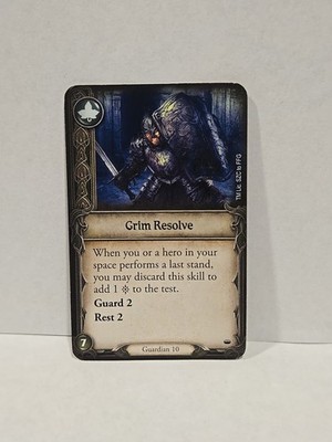 LOTR Journeys In Middle Earth Role Card Replacement Guardian 10 Grim Resolve