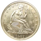 1861-O CSA Seated Liberty Confederate Half Dollar 50C SS Republic 50C W-11A. NGC
