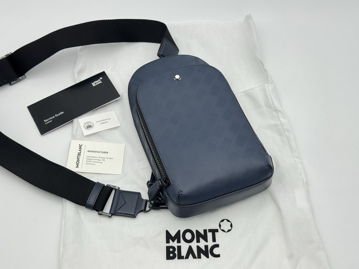 MONTBLANC EXTREME 3.0 BLUE LEATHER SLING BAG / BACKPACK NEW 100 