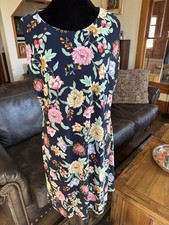Tommy Hilfiger Navy Floral Print Sleeveless Dress Size 12