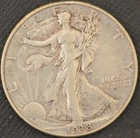 1938-D  VF-XF   Walking Liberty Half Dollar, 90% Silver, SCARCE!