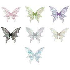 1Pc Adult Fairy Wings Sparkly Butterfly Cosplay Wings Organza Wings Halloween