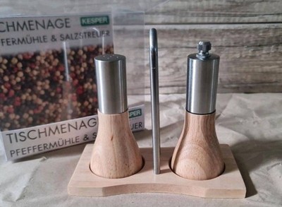 Kesper Tischmenage Pfeffermühle & Salzstreuer Holz/ Edelstahl