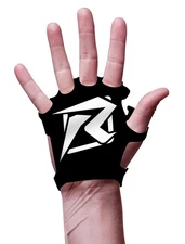 Large Black Sport Activity Gloves with Vibration Reduction and Palm Protection