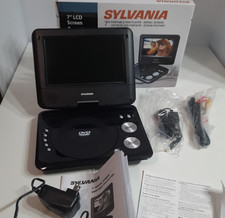 Sylvania 7" Portable DVD Player Swivel Screen SDVD7073-DG TESTED w/ Box
