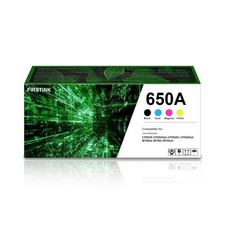 4 Pack High Yield 650A Toner Cartridges CE270A CE271A CE272A CE273A Toner Car...