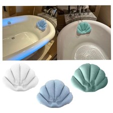 Shell Shaped Soft Portable Inflatable Bath Pillow for Hotel SPA Children