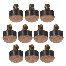 10 Pcs Cue Tips For Snooker and Pool Games Screw on Billiard Screws Stick