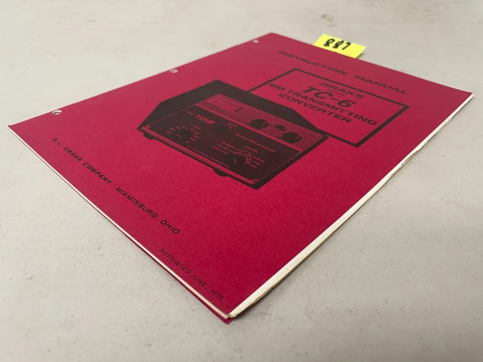 Drake TC-6 6M Transmitting Converter Instruction Manual – Premium Card Stock Cov - Image 4 of 4