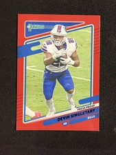 2021 Donruss Devin Singletary Red Press Proof #227 Bills Giants