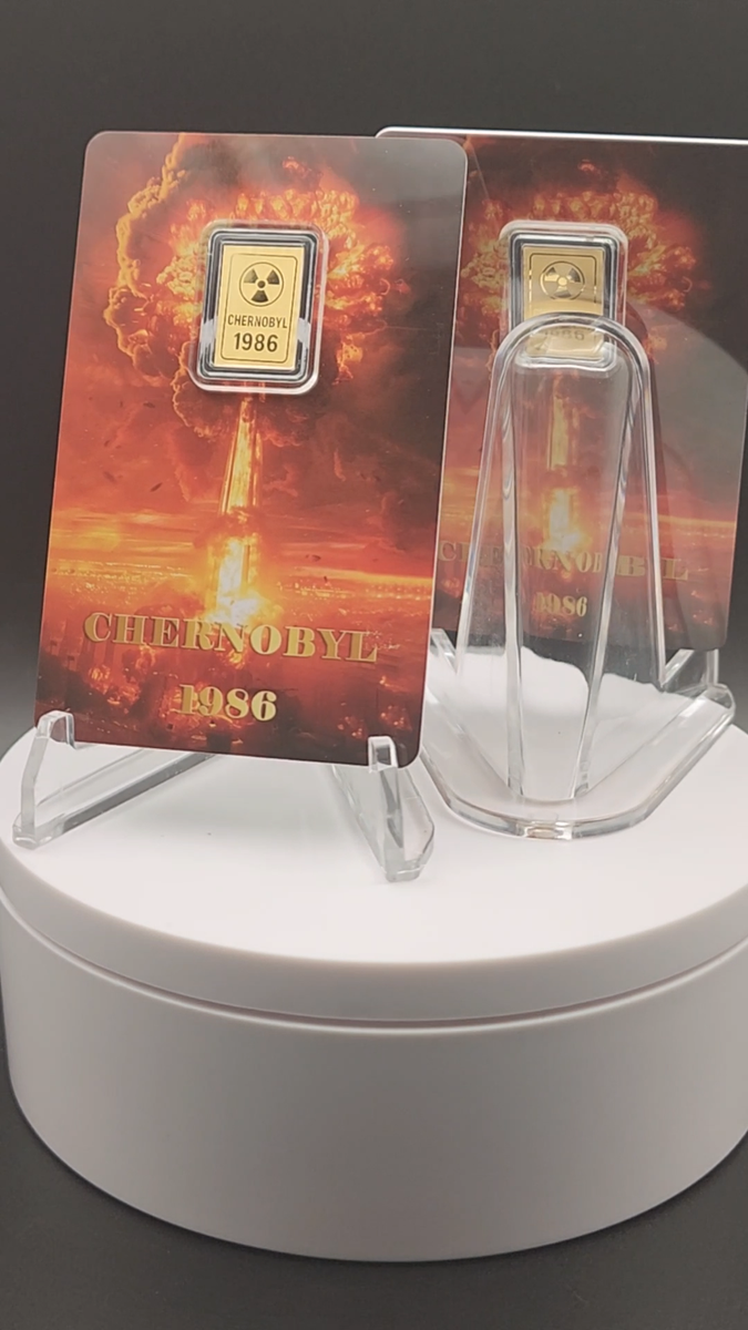 💣☢️Chernobyl 1986 1/1000 oz Gold Bar .9999 Fractional Nuclear