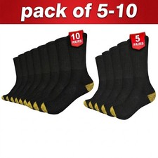 10 Pairs Men's Work Socks Work wear Reinforced Cushion Sole Boot Socks Size 6-11