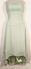 Women's  Sleeveless Green Asymetrical Formal Prom Dress hi-low hem See measures