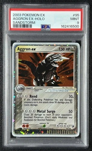 AGGRON EX PSA 9 2003 POKEMON EX SANDSTORM #95/100 HOLO 6500