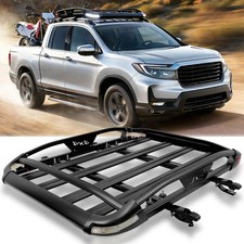 For Honda Ridgeline 50x38 Roof Rack Luggage Cargo Basketcross Bar Wled Light