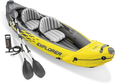 Intex 68307EP Explorer K2 Inflatable Kayak Set: Includes Deluxe 86In Aluminum Oa