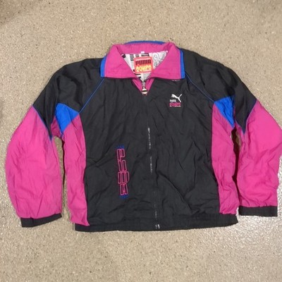 90's Vintage Puma Equipe Track Jacket Wind Breaker Size 38 Team Sport Colorblock