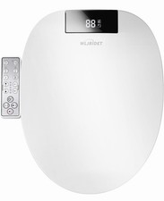 WLJBIDET O7R Electric Bidet Toilet Seat Round Heated Warm Water Dryer White