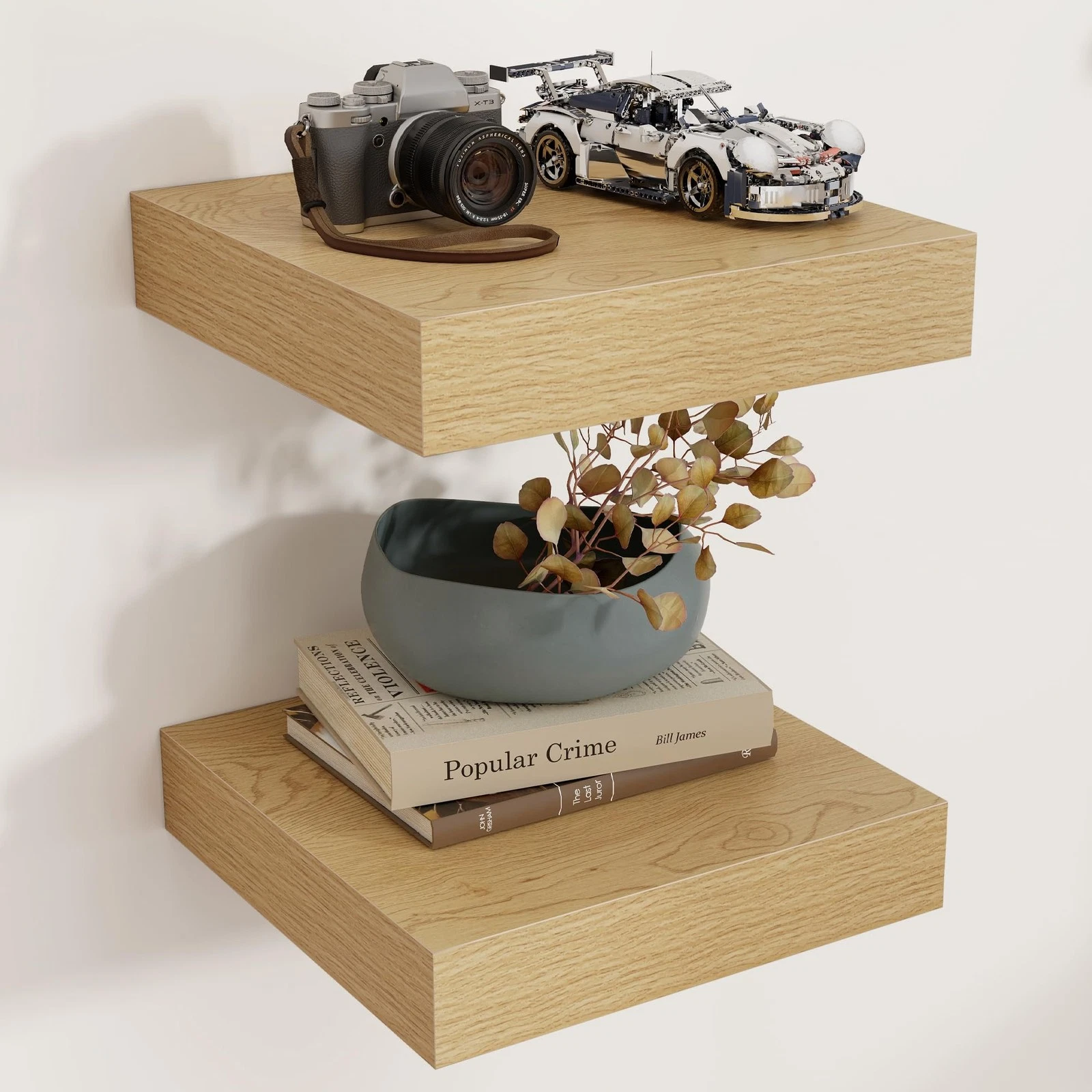 Venusmiles Square Floating Shelves For Wall 12 W X 12 D X 2 H 2 Pack Of Small