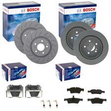 BOSCH BREMSSCHEIBEN + BELÄGE VORNE + HINTEN passend für MERCEDES S-KLASSE W220