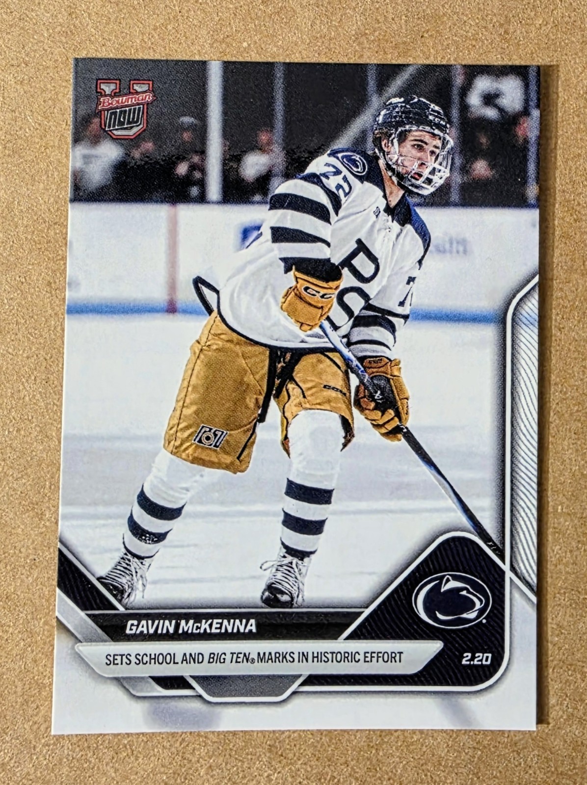 2025-26 Bowman U Topps Now Gavin McKenna #4 Penn State Hat Trick 2.20.26 Rookie