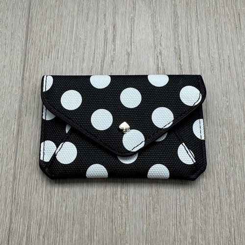 Kate Spade NY x Target Envelope Card Case Wallet Polka Dot Black White IN HAND