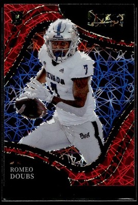 2022 Panini Select Draft Picks Red Laser Romeo Doubs RC Nevada Wolf Pack #114
