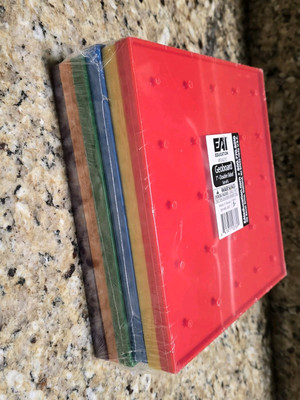 EAI Education Learning 7'' Double-Sided Rainbow Geoboards, Set of 6 NEW 