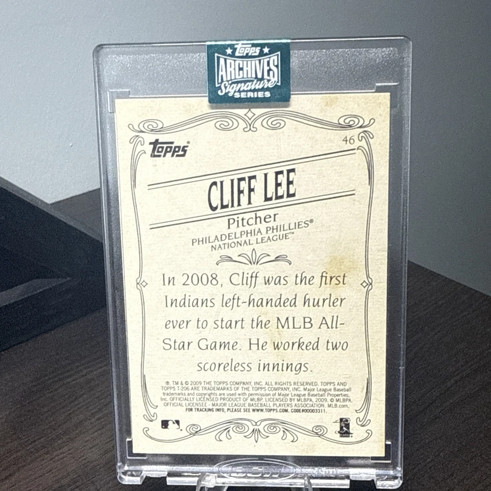 Archivo Topps Cliff Lee 2024 automático 1/1 Foto 2 de 2