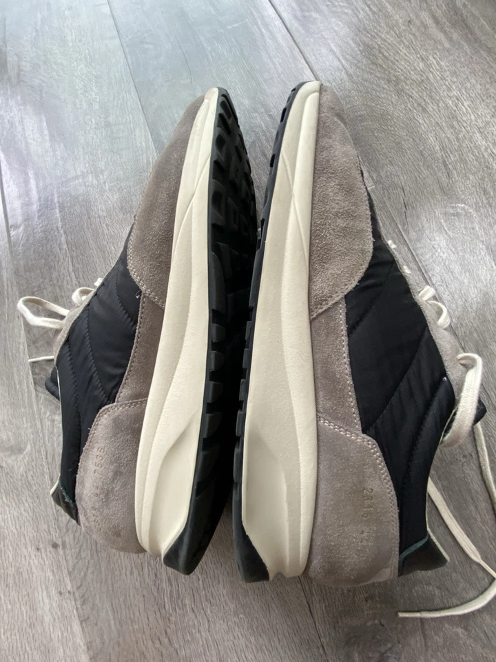 Common Projects Track Leather-Trimmed Suede Trainers - UK 10 EU 44 - Image 3 of 4